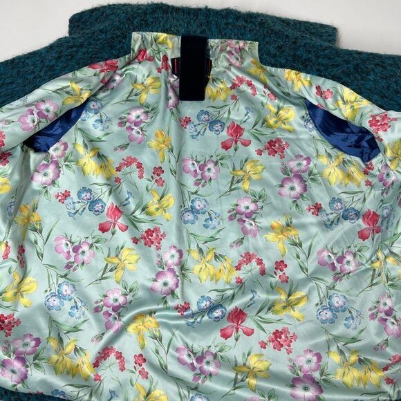 Femme by Michelle R. Wool Charming Blazer Coat Blue Size S Made in Italy - Picture 4 of 16